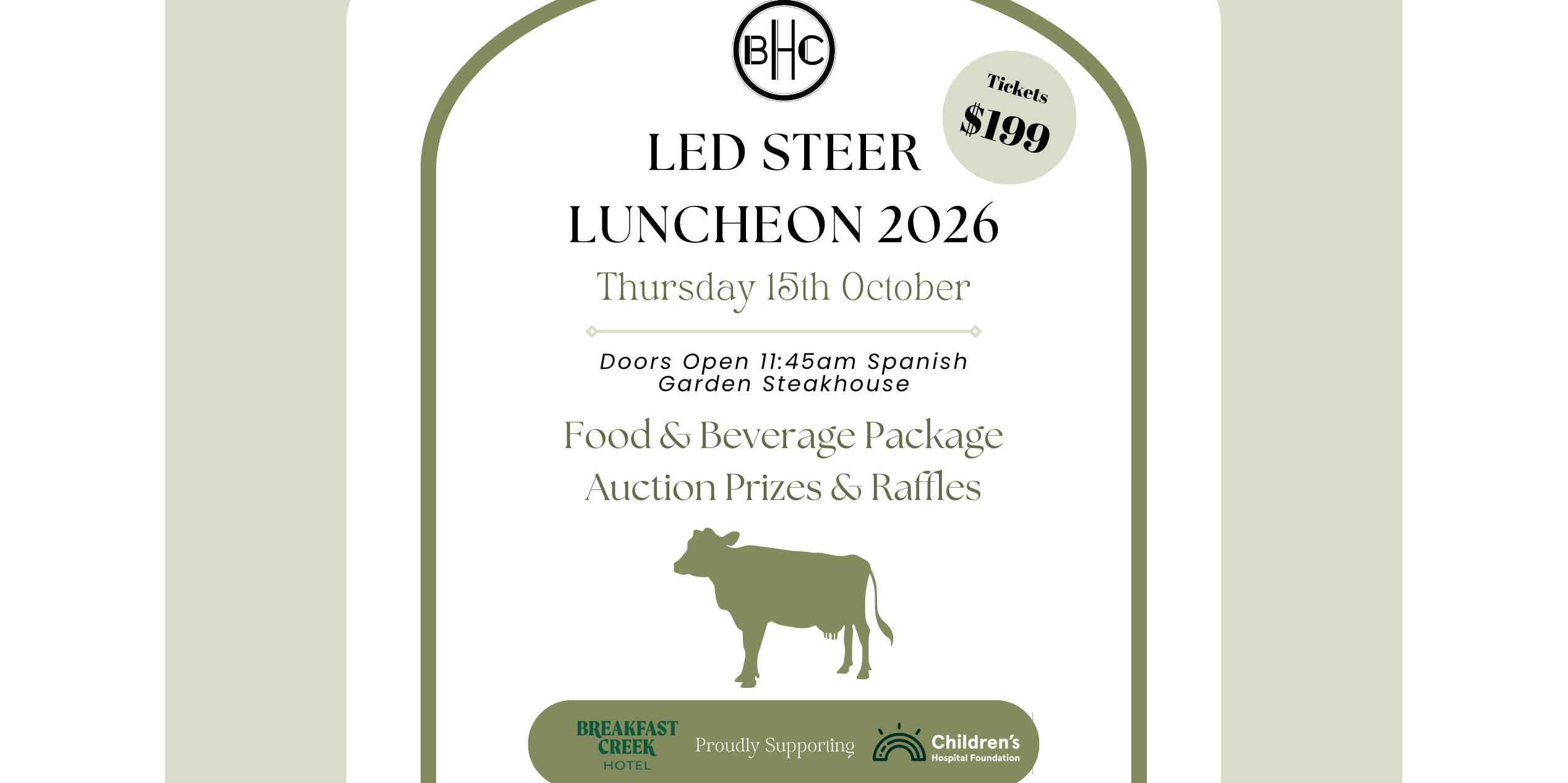 Breakfast Creek Hotel's Annual Led Steer Luncheon 2026