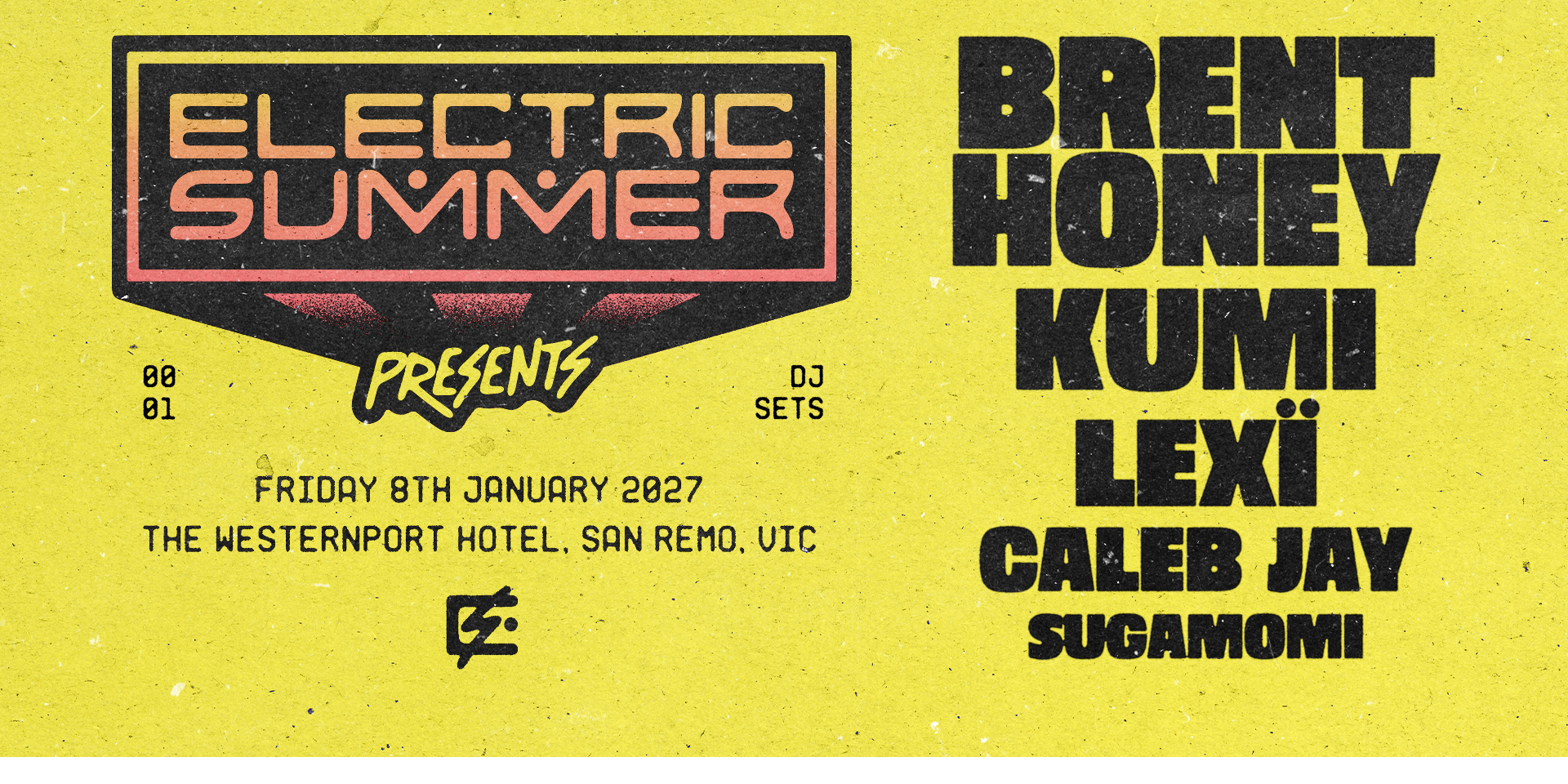 ELECTRIC SUMMER PRESENTS:  BRENT HONEY, KUMI, LEXÏ, CALEB JAY & SUGAMOMI