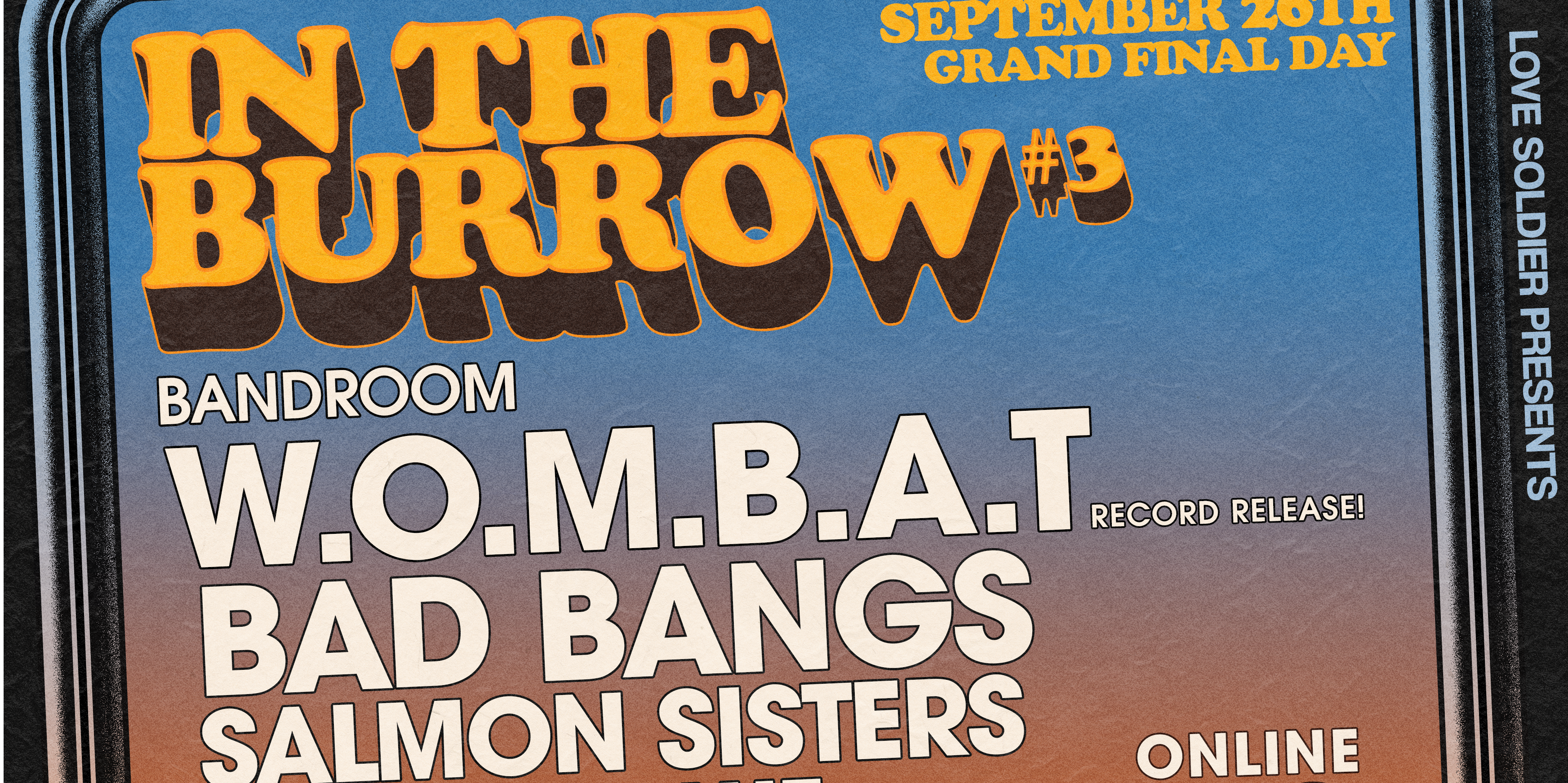 In The Burrow #3 @ The Tote Hotel: Grand Final Day!