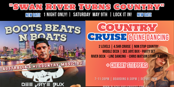 BOOTS BEATS N BOATS "SWAN RIVER TURNS COUNTRY" live at Elizabeth Quay in Perth on May 09, 2026 - Concert poster