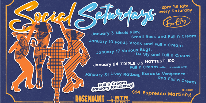 Rosemount Hotel X RTRFM Social Saturdays December