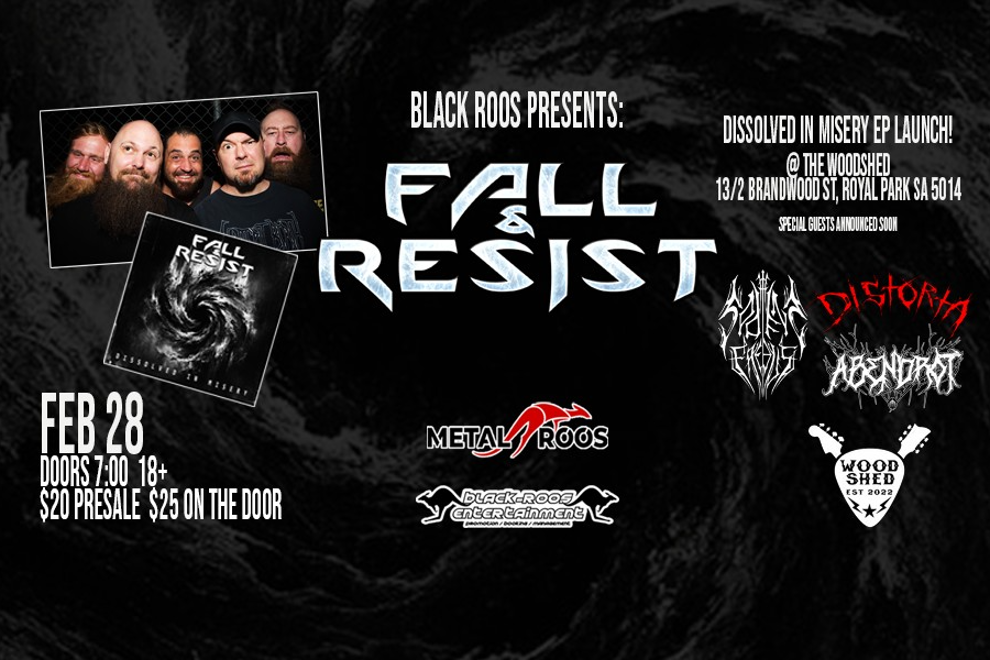 Fall and Resist - Dissolved In Misery Adelaide EP Launch