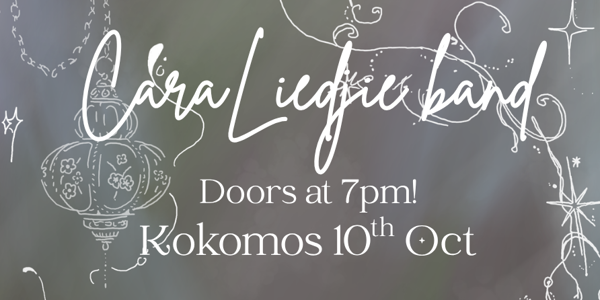 Caraliedjie Band live at Kokomo's Livid Skate Cafe - Concert poster