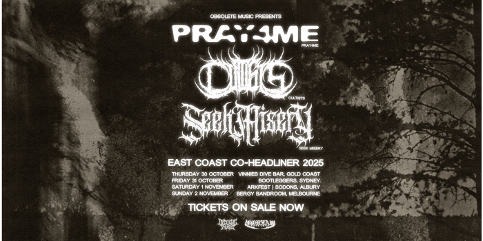 East Coast Co Headliner: Pray4Me, Cultists & Seek Misery