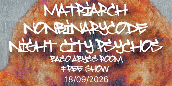 Matriarch, Non-Binary Code, Night City Psychos live at The Baso - Canberra - Concert poster