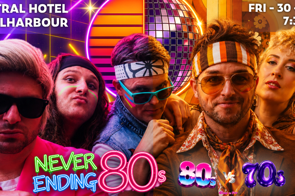 Never Ending 80s Presents: 80s Vs 70s - Glow Vs Fro