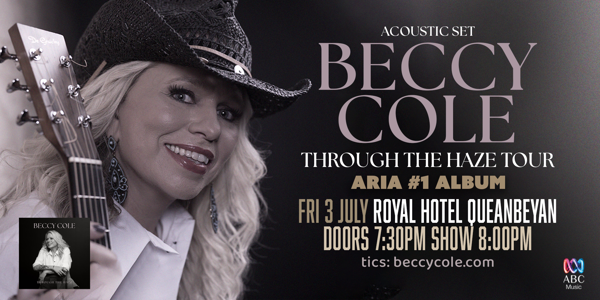 Beccy Cole live at Royal Hotel Queanbeyan (RHQ) - Concert poster