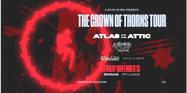 Atlas And The Attic w/ A Study In Red, Until Clarity & Whiplassh live at PFR Lounge - Concert poster