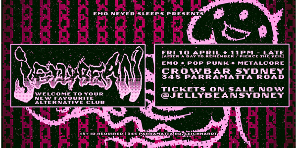 JELLYBEAN | LAUNCH PARTY live at Crowbar Sydney in Leichhardt on April 10, 2026 - Concert poster