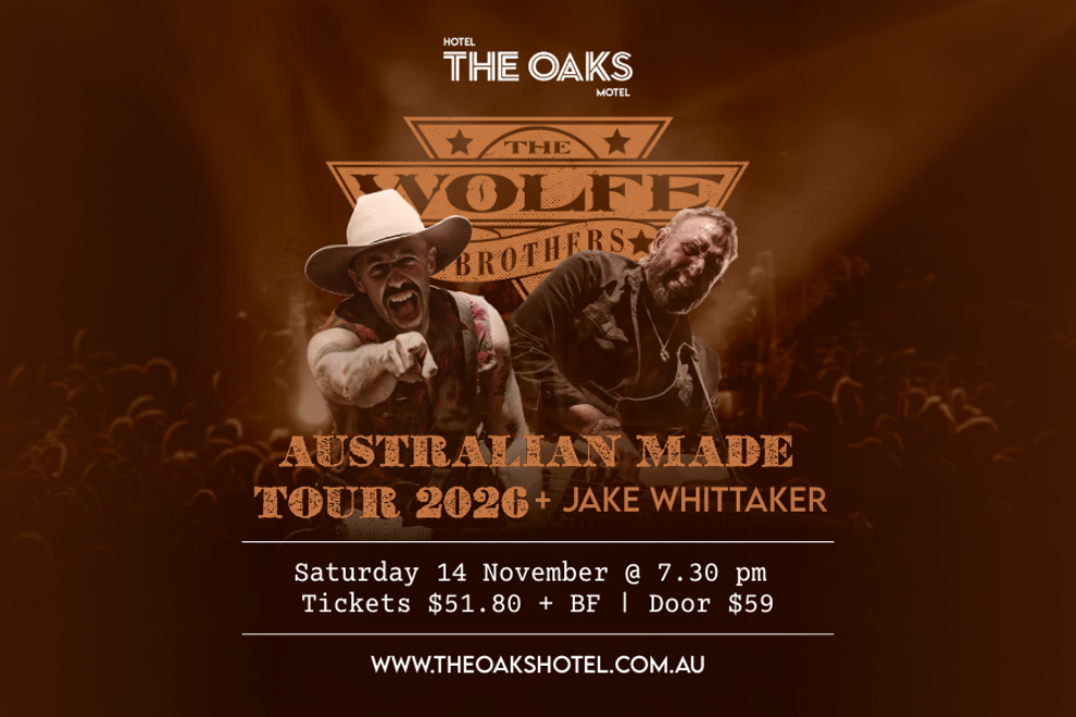 The Wolfe Brothers - Australian Made Tour 2026