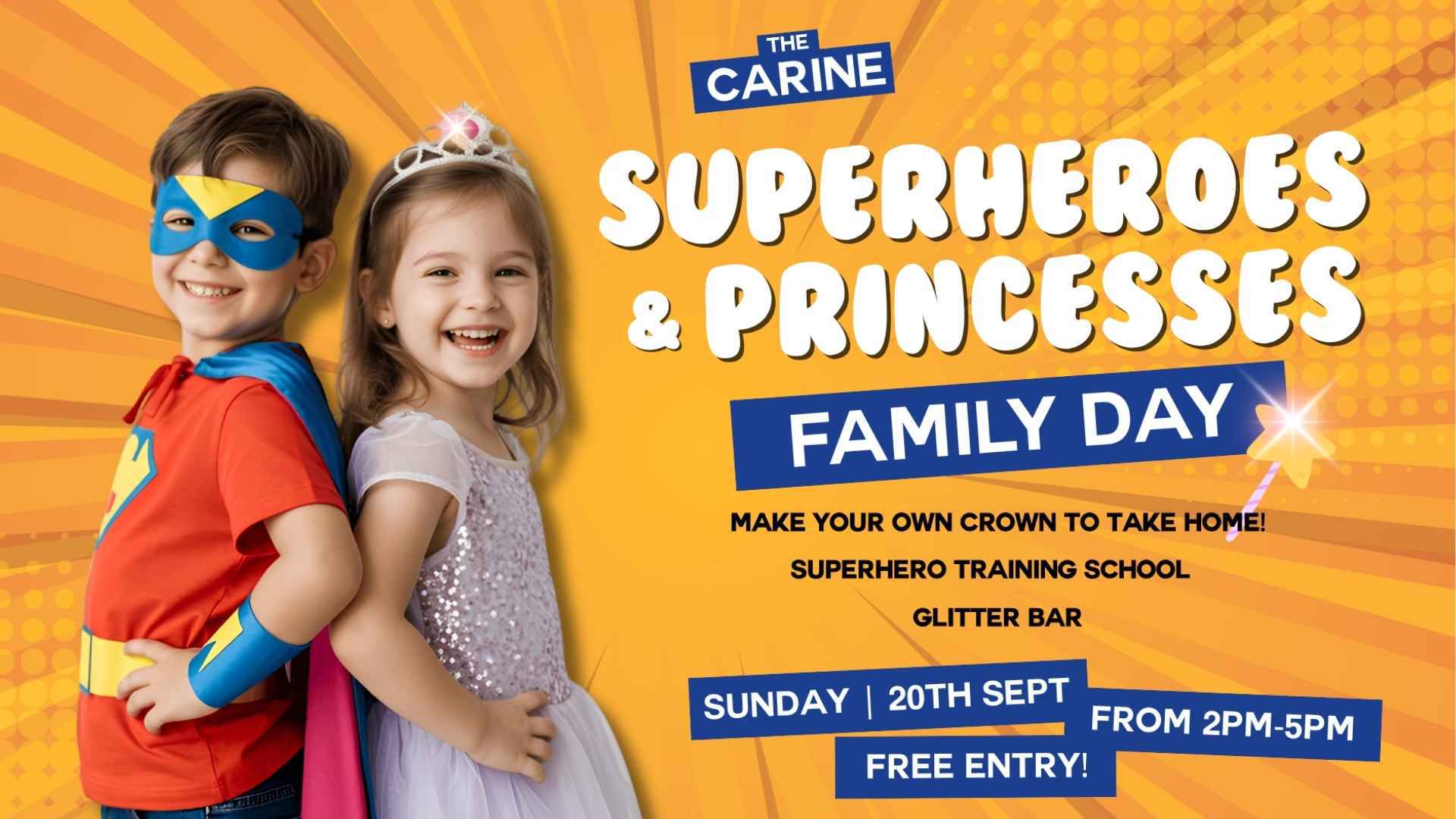 SUPERHEROES AND PRINCESSES FAMILY FUN DAY