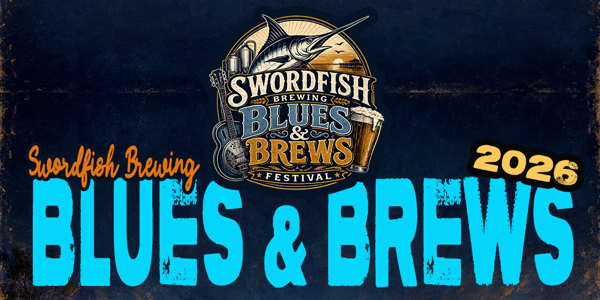 Blues and Brews Festival 2026 live at Swordfish Brewing - Sussex Inlet - Concert poster