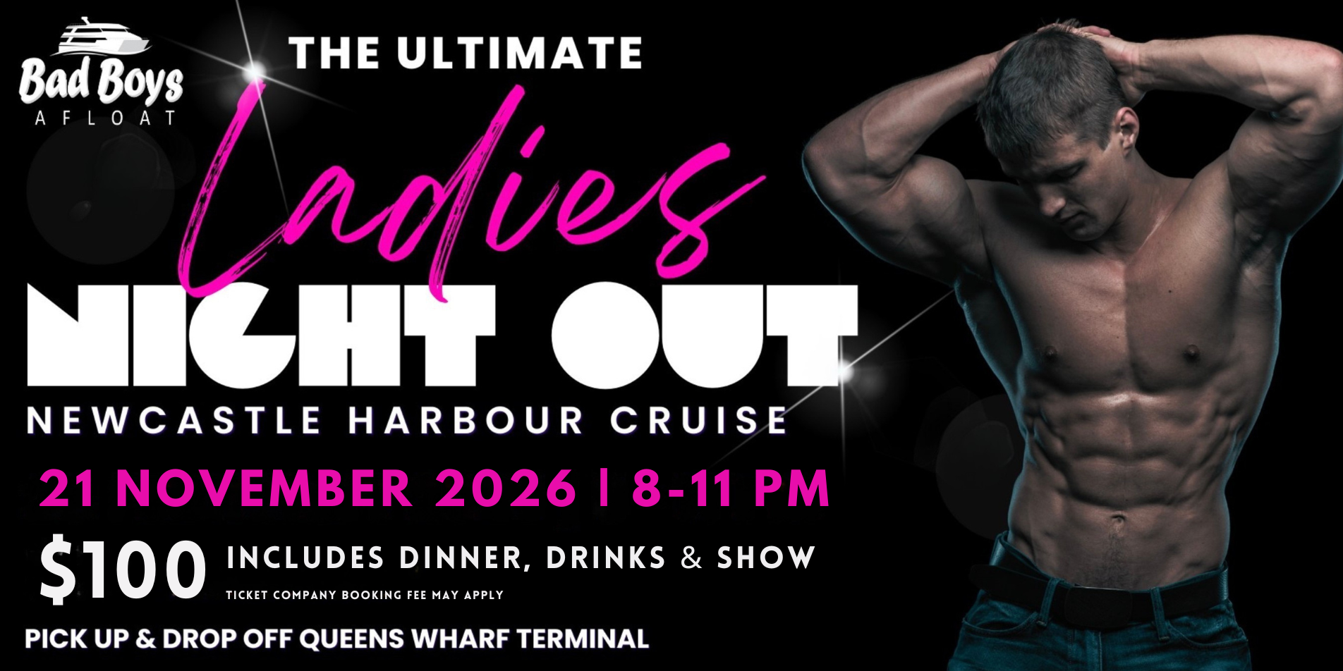 The ULTIMATE LADIES NIGHT OUT on Newcastle Harbour! Bad Boys Afloat