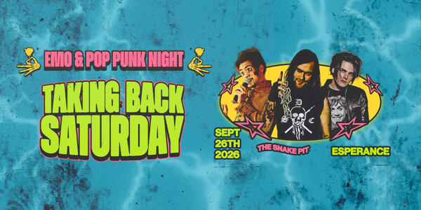 TAKING BACK SATURDAY: Emo & Pop Punk Night - Esperance live at Pier Hotel - Concert poster
