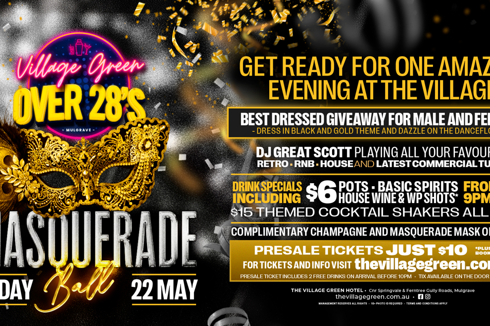 Over 28s Masquerade Ball