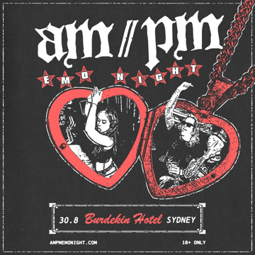 Poster for am//pm emo night // sydney august 30th