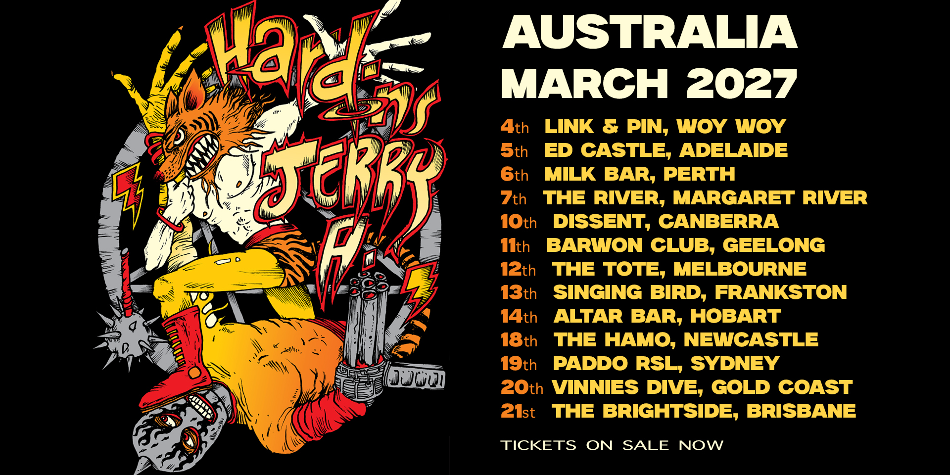 Hard-Ons with Jerry A — Newcastle