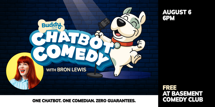 Chat Bot Comedy: A stand-up experiment with Bron Lewis and the Buddy Telco Chat Bot
