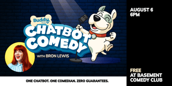 Chat Bot Comedy: A stand-up experiment with Bron Lewis and the Buddy Telco Chat Bot