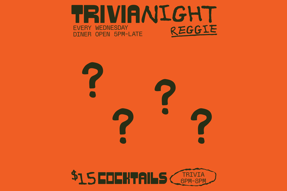 Trivia night at Reggie - 28/01/26