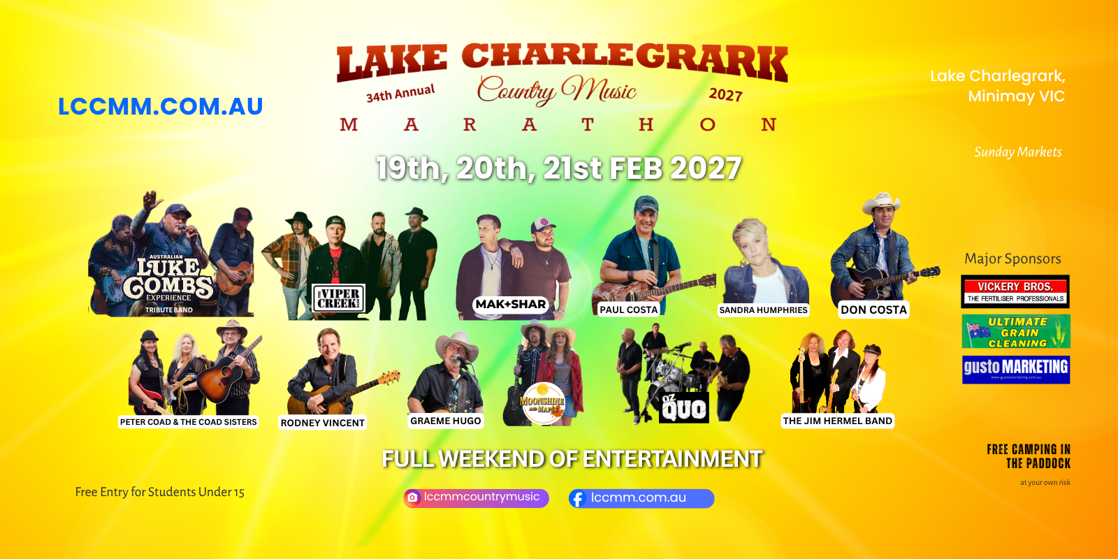 34th Annual 2027 Lake Charlegrark Country Music Marathon