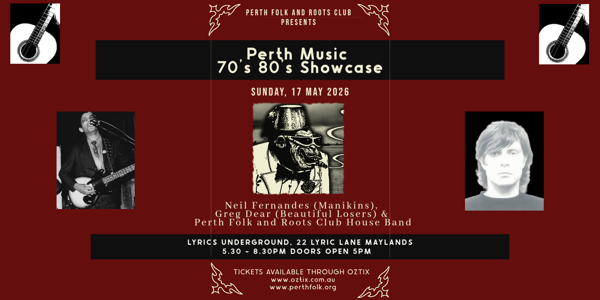 Perth Music 70’s 80’s Showcase live at Lyric's Underground - Concert poster
