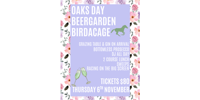 Oaks Day Beer Garden Birdcage