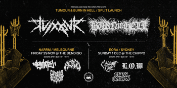 Tumour/Burn In Hell Split Launch Mel