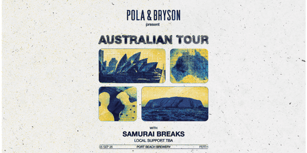 Pola & Bryson w/ Samurai Breaks live at Port Beach Brewery - Concert poster