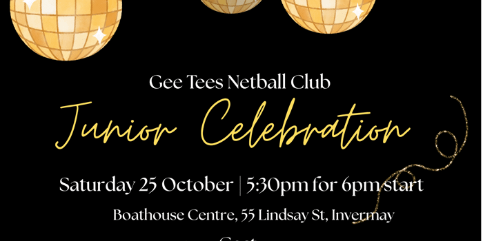 Gee Tees Netball Club Junior Celebration 2025