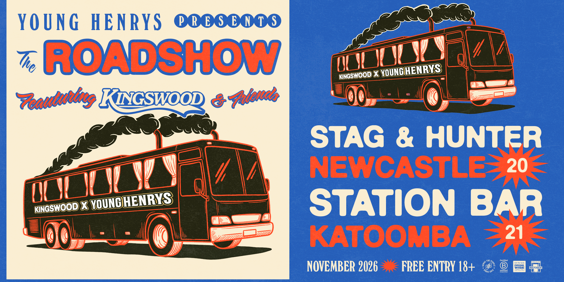 The Roadshow Ft Kingswood & Friends - FREE ENTRY