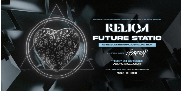 Reliqa & Future Static | Co-headline Regional Australian Tour | Ballarat