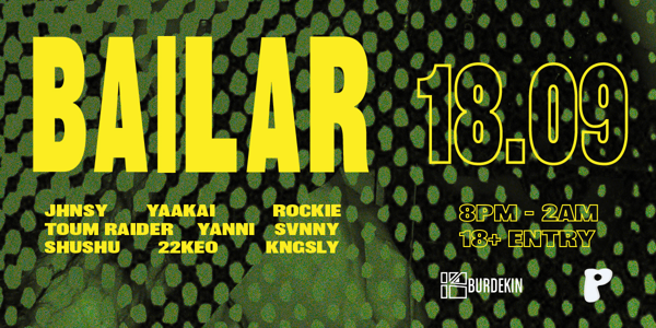 BAILAR live at Burdekin Hotel - Concert poster