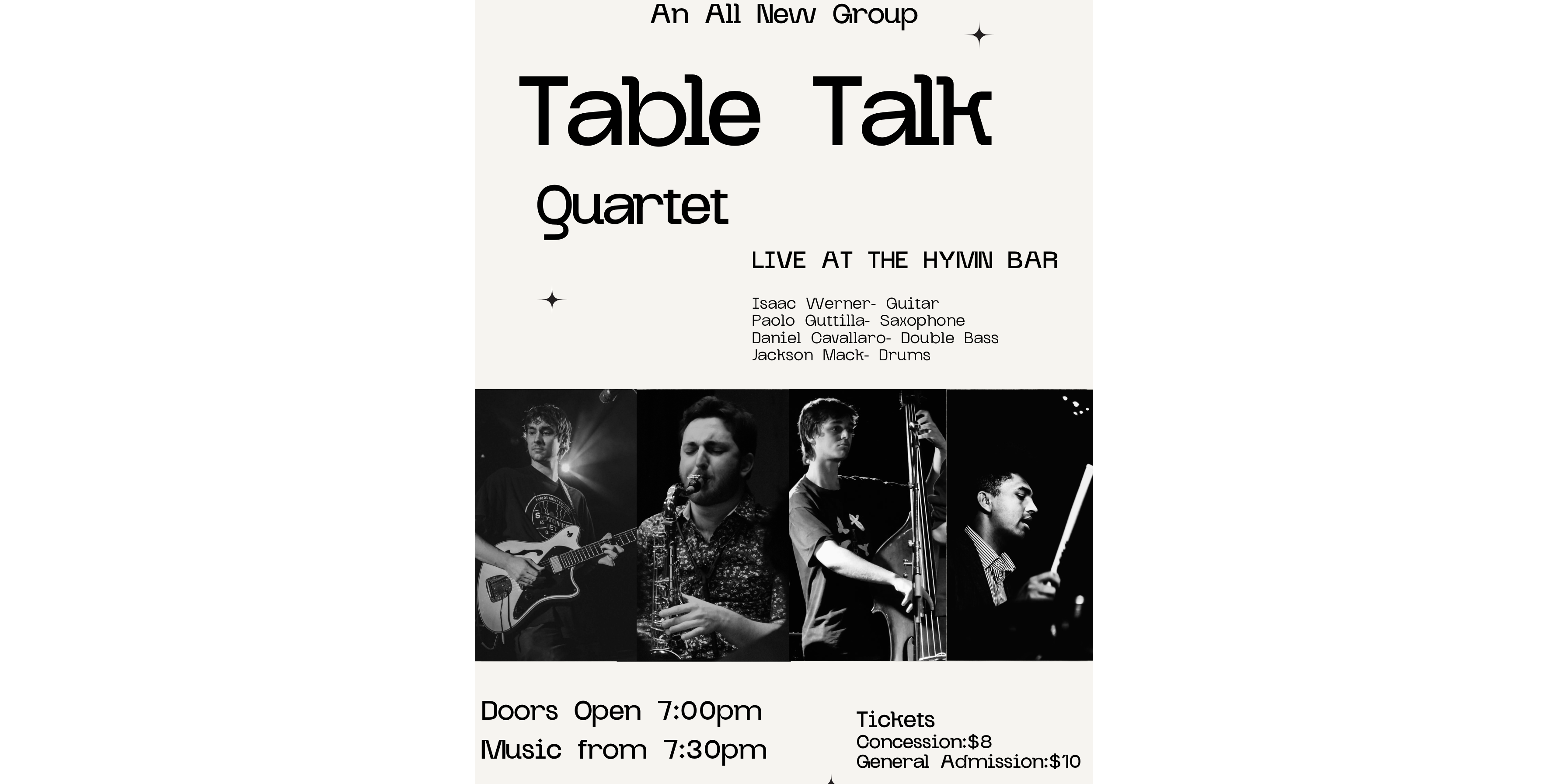The Table Talk Quartet at The Hymn Bar
