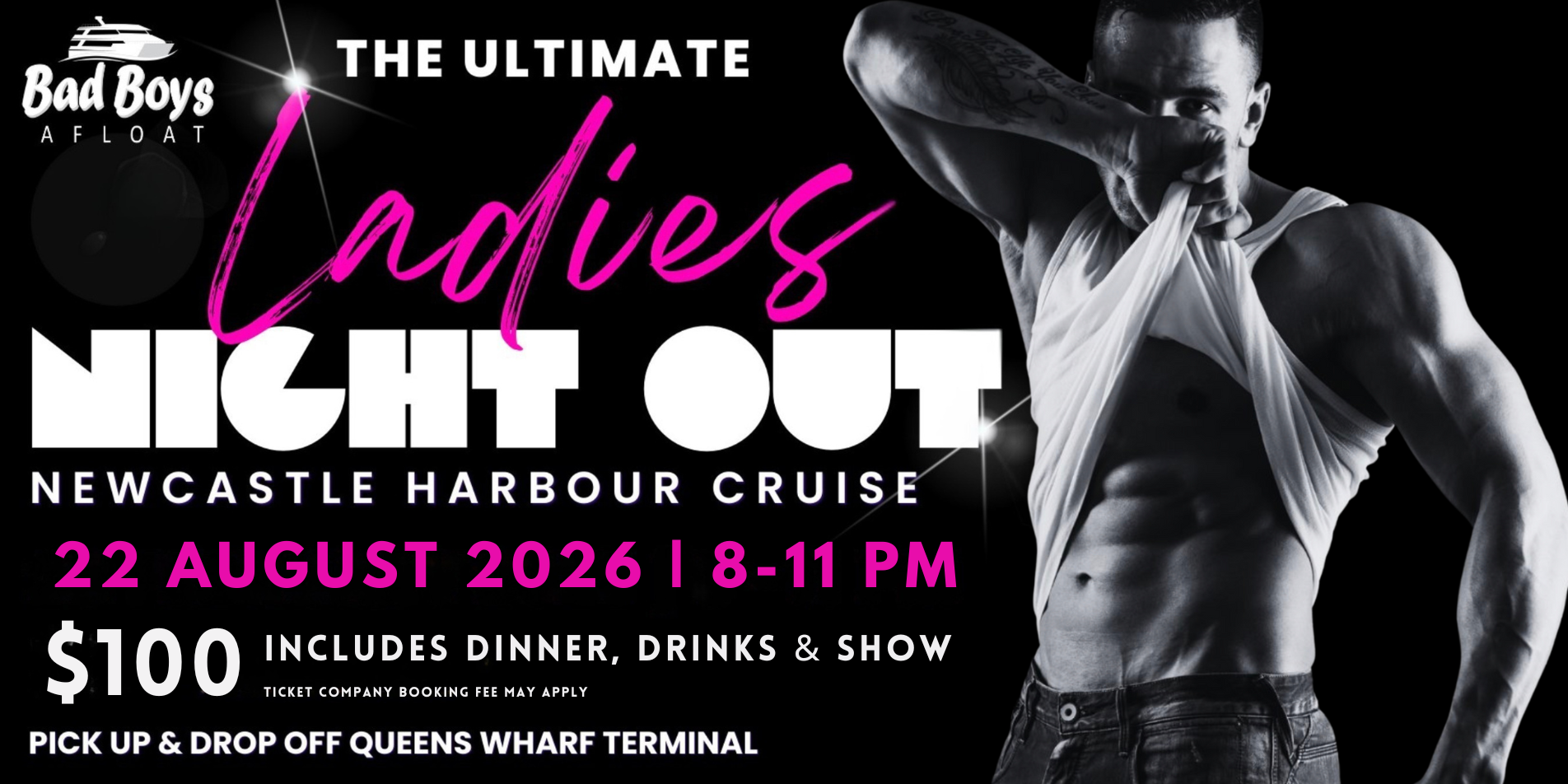 The ULTIMATE LADIES NIGHT OUT on Newcastle Harbour! Bad Boys Afloat