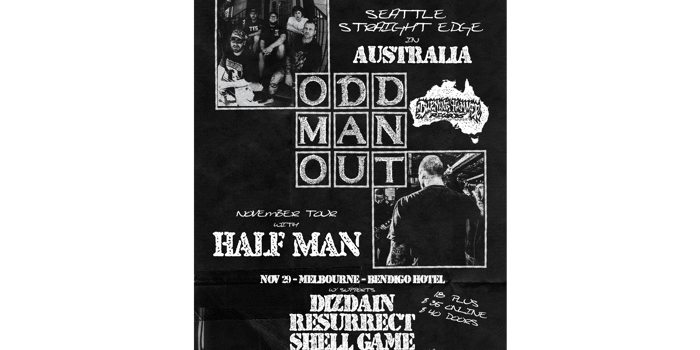 ODD MAN OUT (USA) + HALF MEN (QLD)