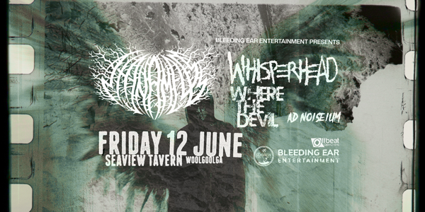 The Nameless, Whisperhead, Where the Devil, Ad Noiseium live at Seaview Tavern - Concert poster