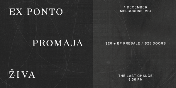 ŽIVA, Ex Ponto & Promaja live at The Last Chance Rock & Roll Bar - Concert poster