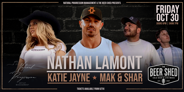 Coming up in Sydney: Nathan Lamont, Katie Jayne and Mak + Shar | Live at The Beer Shed
