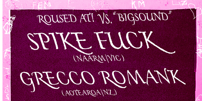 Roused At! pres. Spike Fuck + Grecco Romank + Kitchen's Floor + Terorist