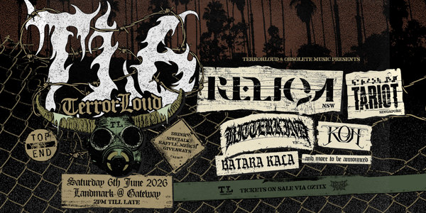 TerrorLoud and Obsolete Music Presents – TerrorLoud 6 live at The Landmark @ Gateway in Palmerston City on June 06, 2026 - Concert poster