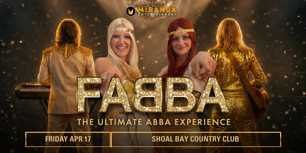 FABBA – The Ultimate ABBA Experience live at Shoal Bay Country Club in Shoal Bay on April 17, 2026 - Concert poster
