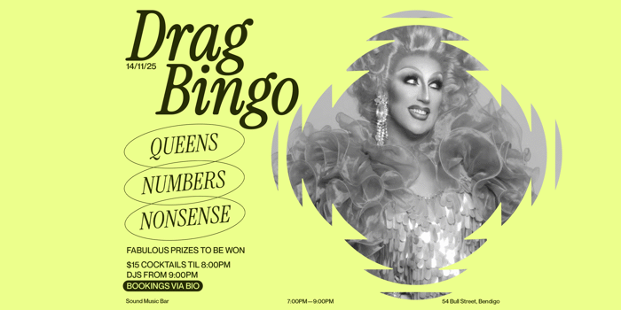 Drag Bingo - Bendigo, 14/11/2025