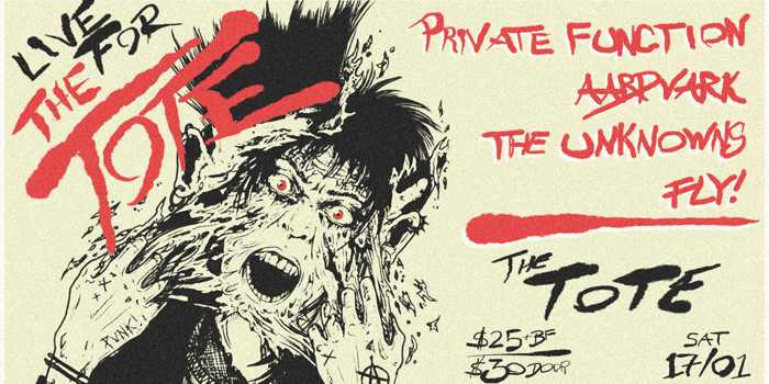 LIVE FOR THE TOTE ft. Private Function, Aardvark, The Unknowns + Fly!