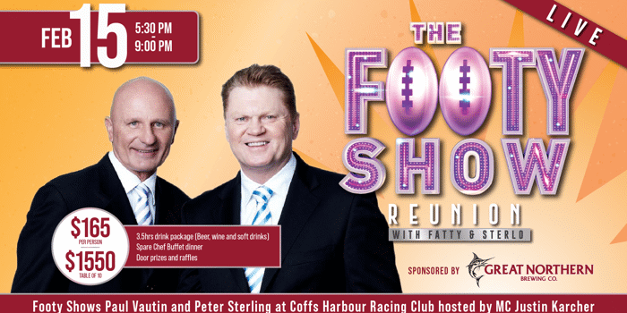 Live Footy Show reunion with Fatty & Sterlo