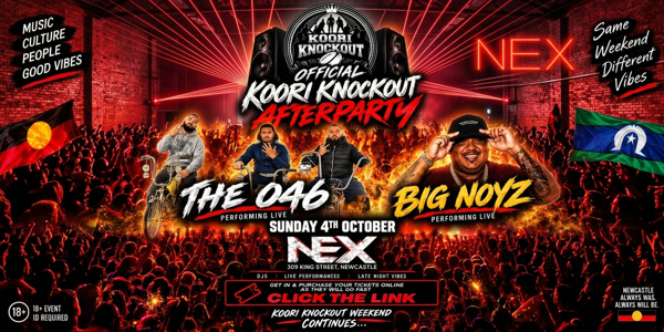 Koori Knockout Afterparty live at NEX Wests City - Concert poster