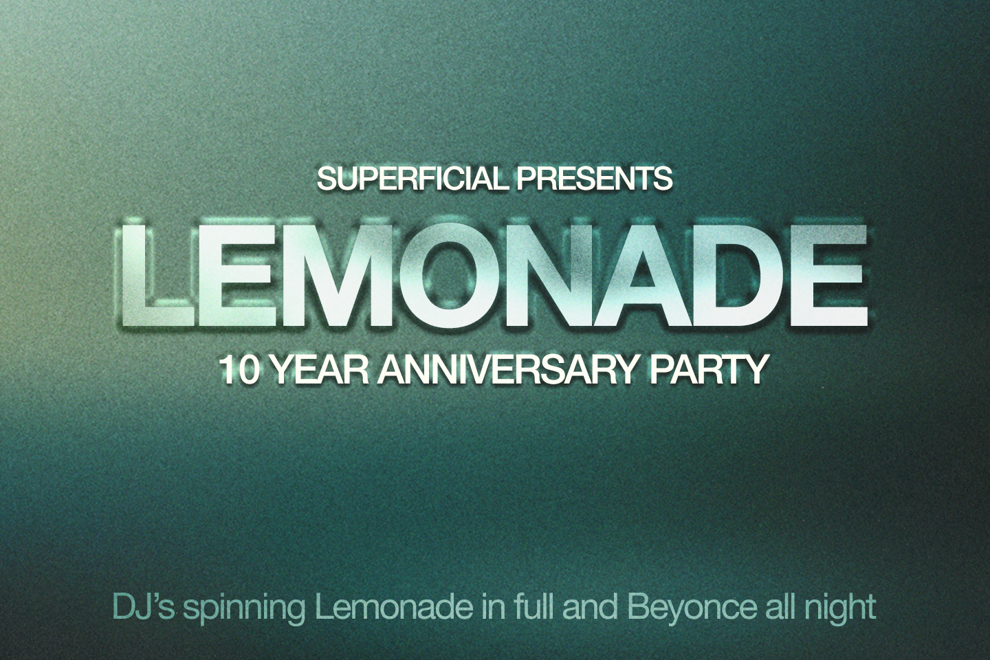 Lemonade: 10 Year Anniversary Party - Darwin