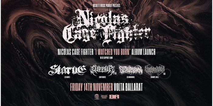 Nicholas Cage Fighter - I Watched You Burn Album Launch