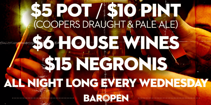 Wednesday Drink Specials