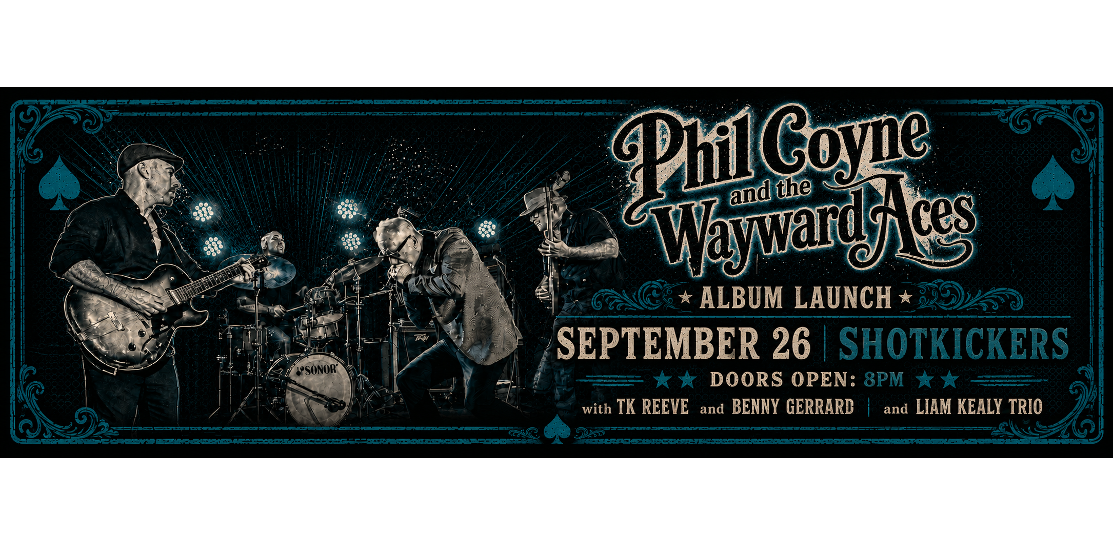 Phil Coyne & The Wayward Aces — 'White Knuckle Time' Album Launch